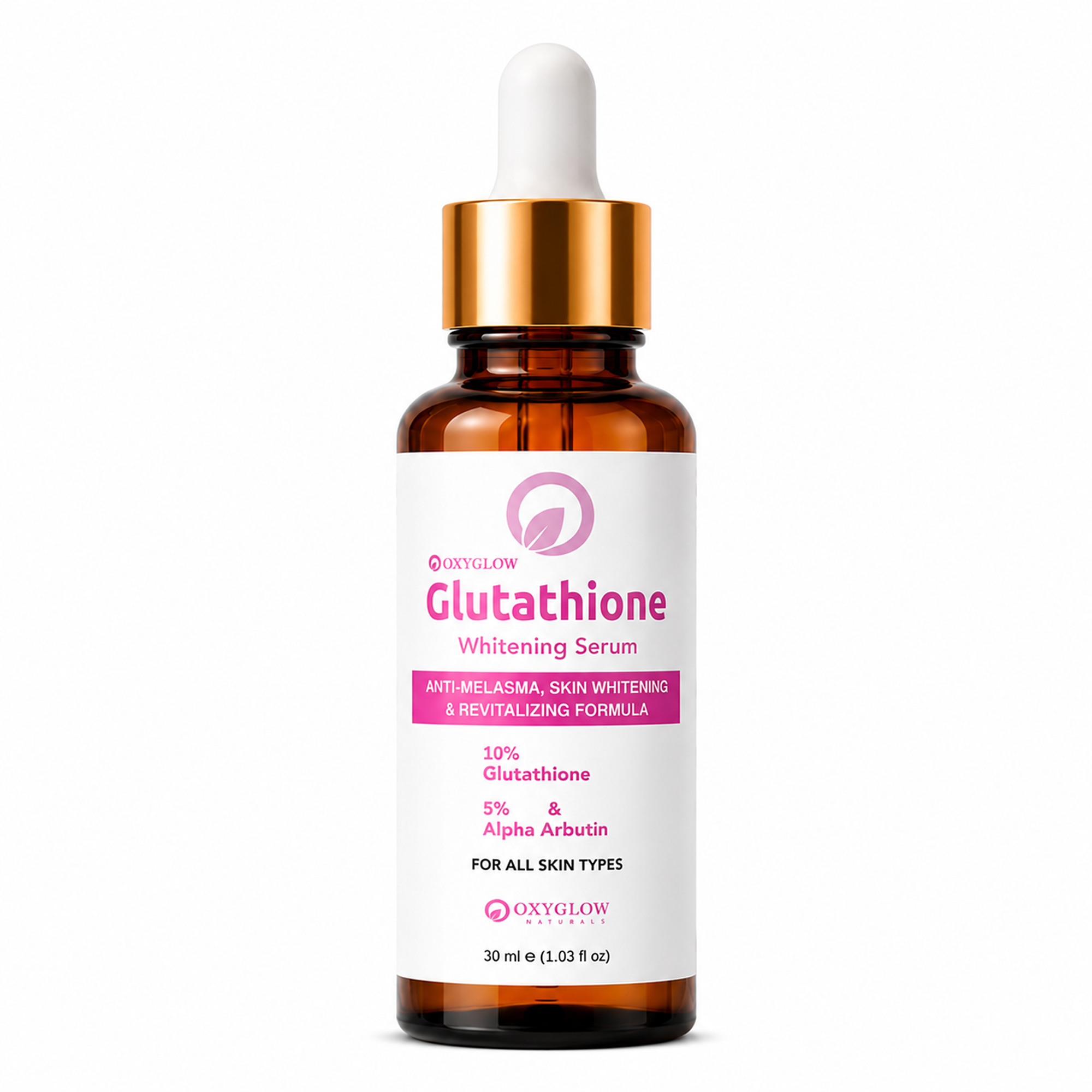 OxyGlow Glutathione Whitening Serum 10% + Alpha Arbutin 5% with Niacinamide