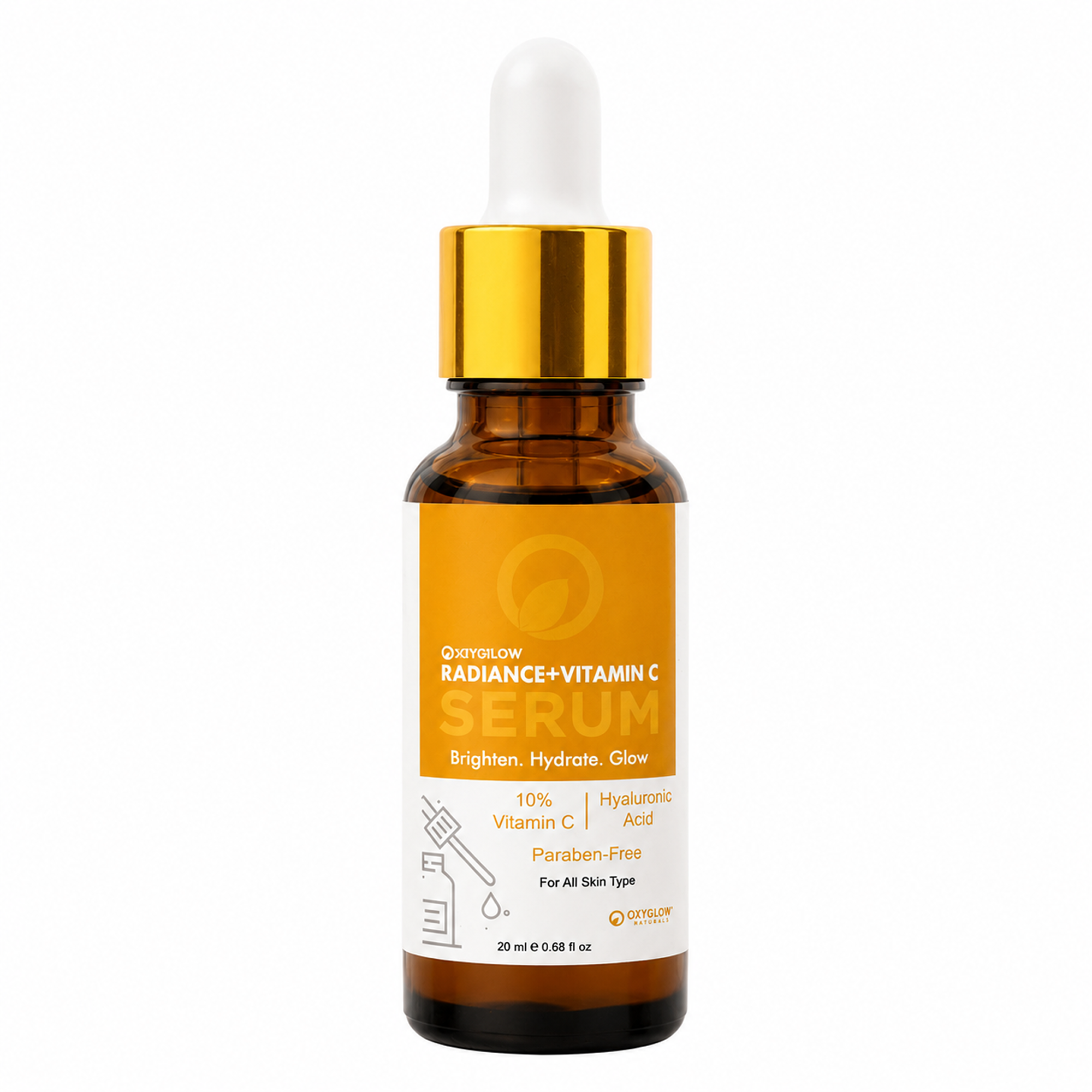 OxyGlow Radiance + Vitamin C Serum with Hyaluronic Acid for Bright & Glowing Skin