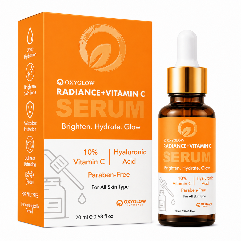OxyGlow Radiance + Vitamin C Serum with Hyaluronic Acid for Bright & Glowing Skin