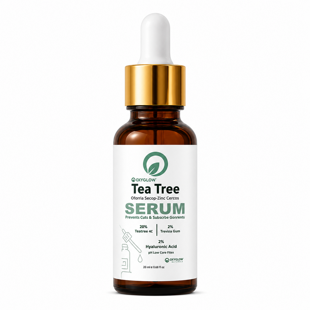 OxyGlow Tea Tree Acne Control Serum with Vitamin C, Ferulic Acid & Hyaluronic Acid